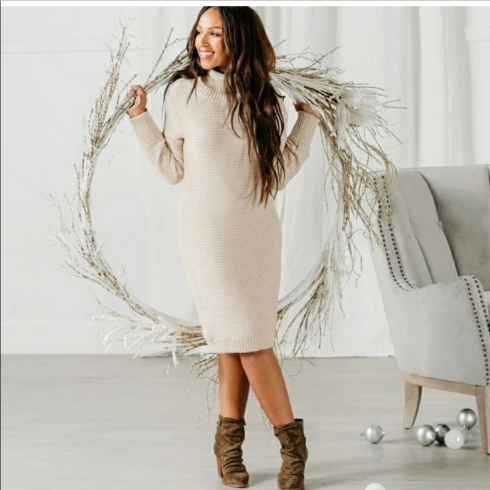 DownEast cozy knit sweater dress M NWT